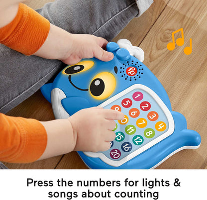 Fisher-Price Linkamals Baleia Brinquedo Interativo Musical com Luzes e Jogos 18+