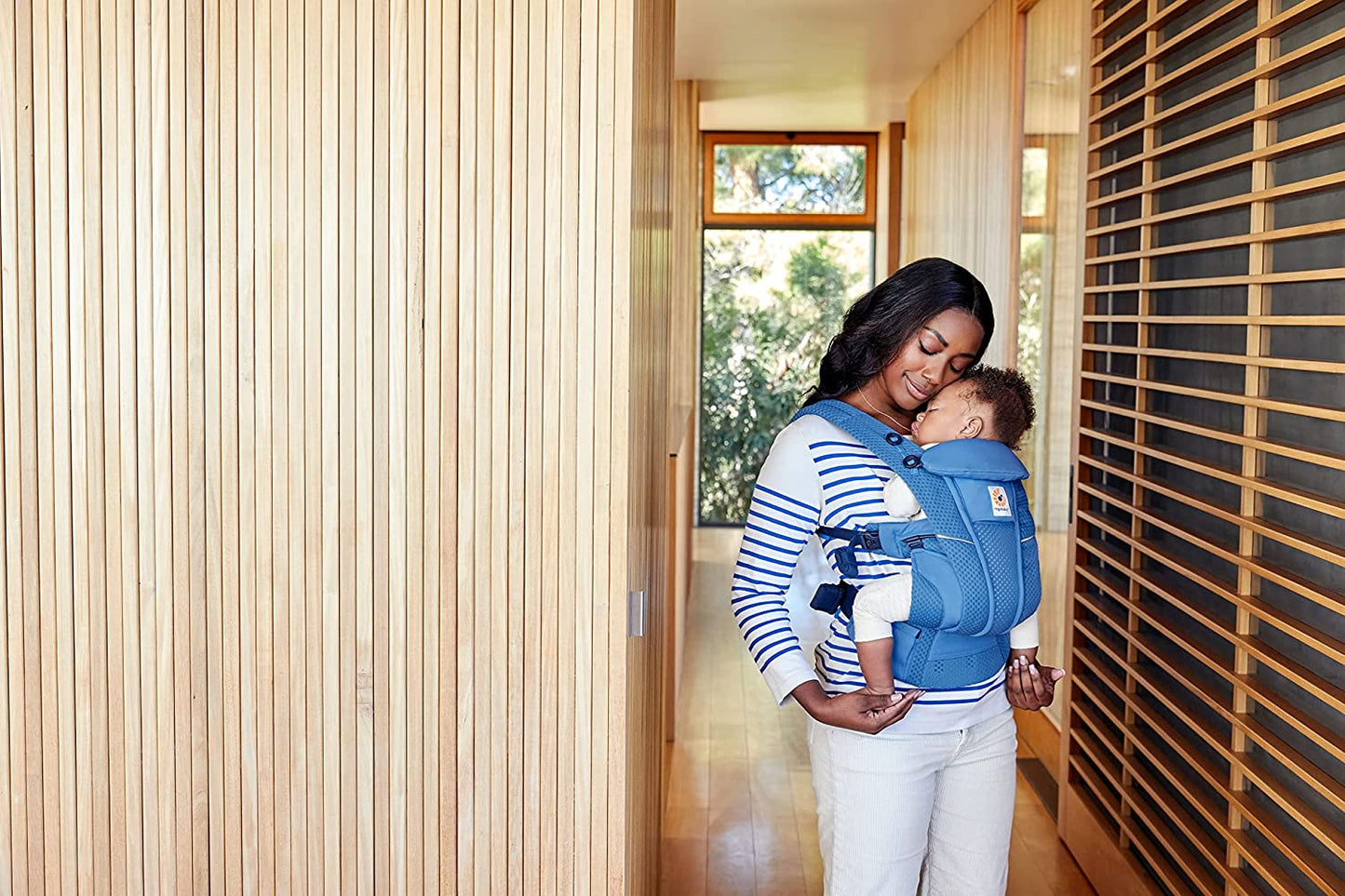 Ergobaby - Portabebés Omni Breeze SoftFlex 20kg+ - 4 posiciones - Azul Zafiro 