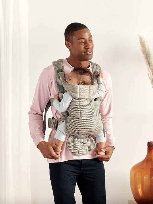 BabyBjörn Mochila Porta Bebé Move, Malla 3D, Beige Gris