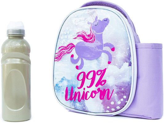 Smash 22827 Fiambrera y Botella, Poliéster, 500 mililitros, Multi