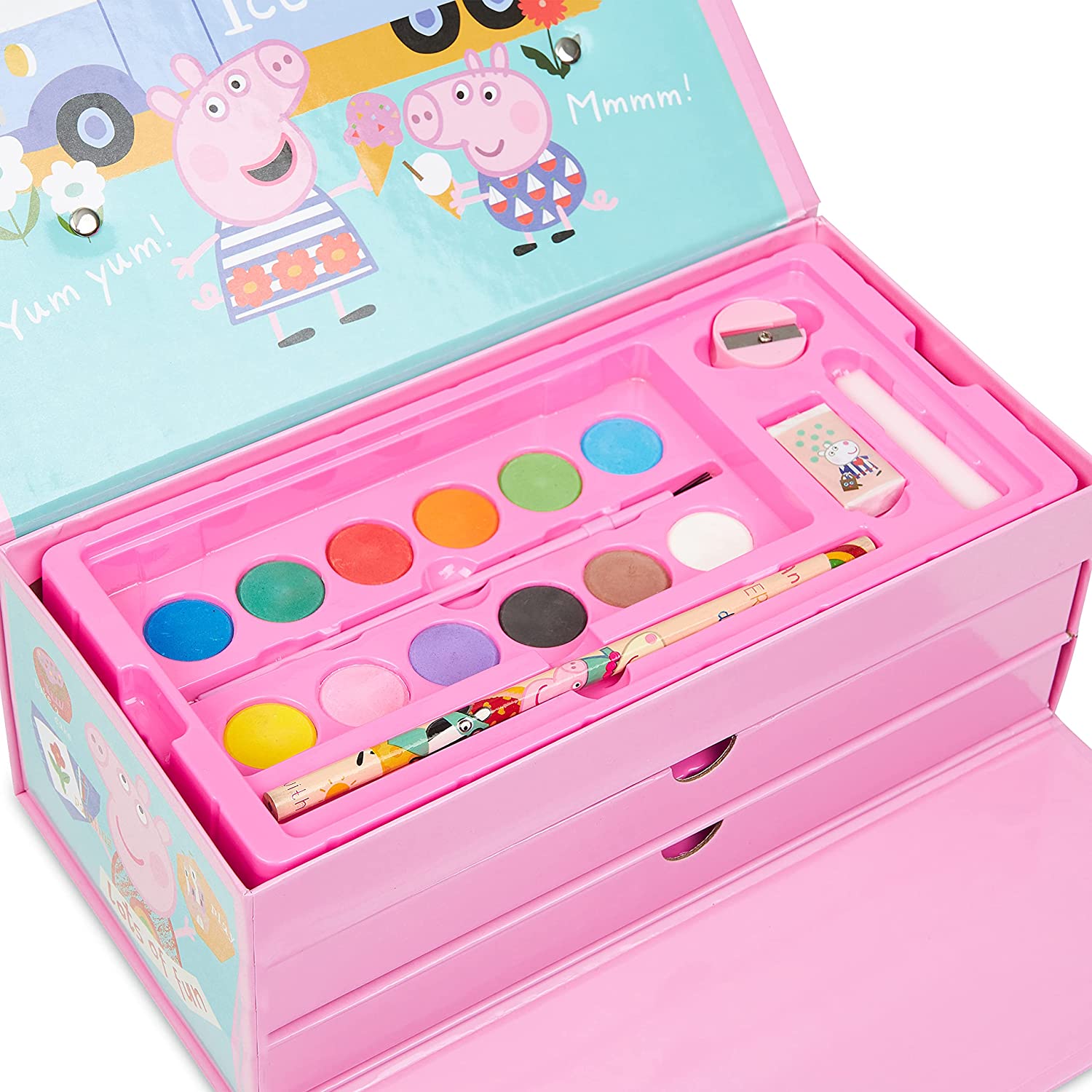 Kit Infantil Colorir Box c/12 Lápis Peppa Pig