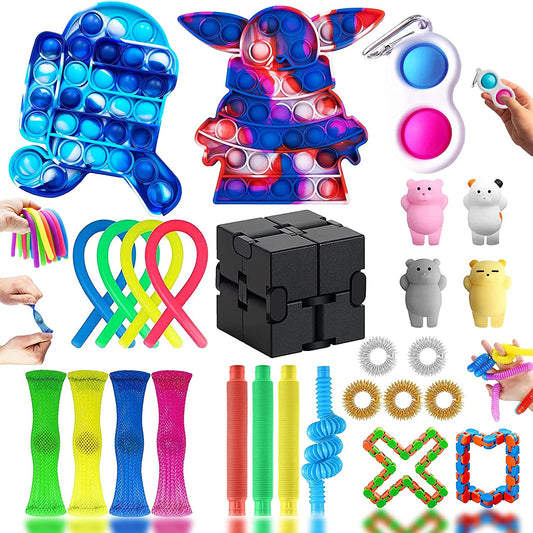 Fidget Pack - Conjuntos de brinquedos para alívio da ansiedade e inquietação - 27 peças