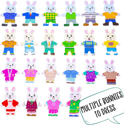 Jaques of London - Quebra-cabeça de madeira para a família do coelho vestir