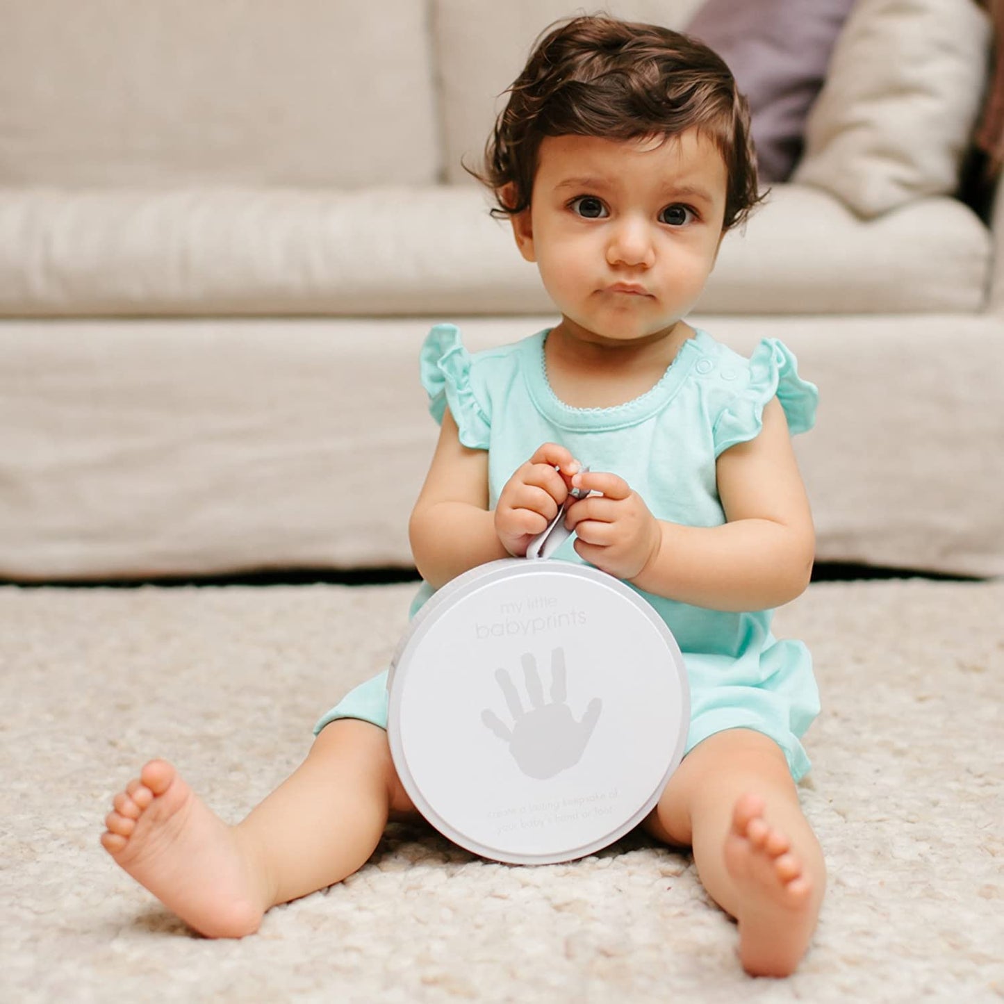 Pearhead - My Little Baby Prints Lata de Lembrança - Cinza