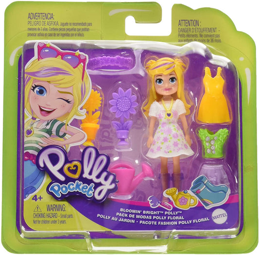 Polly Pocket Boneca Bloomin Bright Polly 7cm : Kit Acessórios