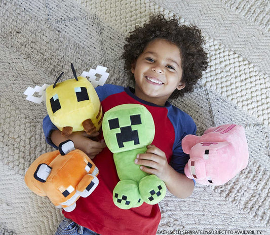 Minecraft HBN40 Bonecos de pelúcia de 8 polegadas, macios, presente colecionável para fãs de 3 anos ou mais, multicoloridos, 22,86 cm * 10,16 cm * 12,7 cm