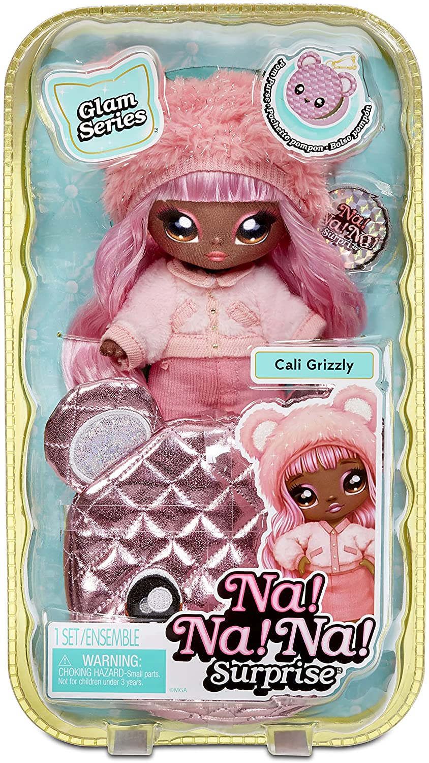 Na! Na! Na! Surpresa 2 em 1 Pom Doll Glam Série 1 - California Grizzly