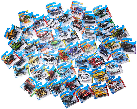 Hot Wheels Paquete de 50 coches fundidos a presión y mini coches de juguete V6697