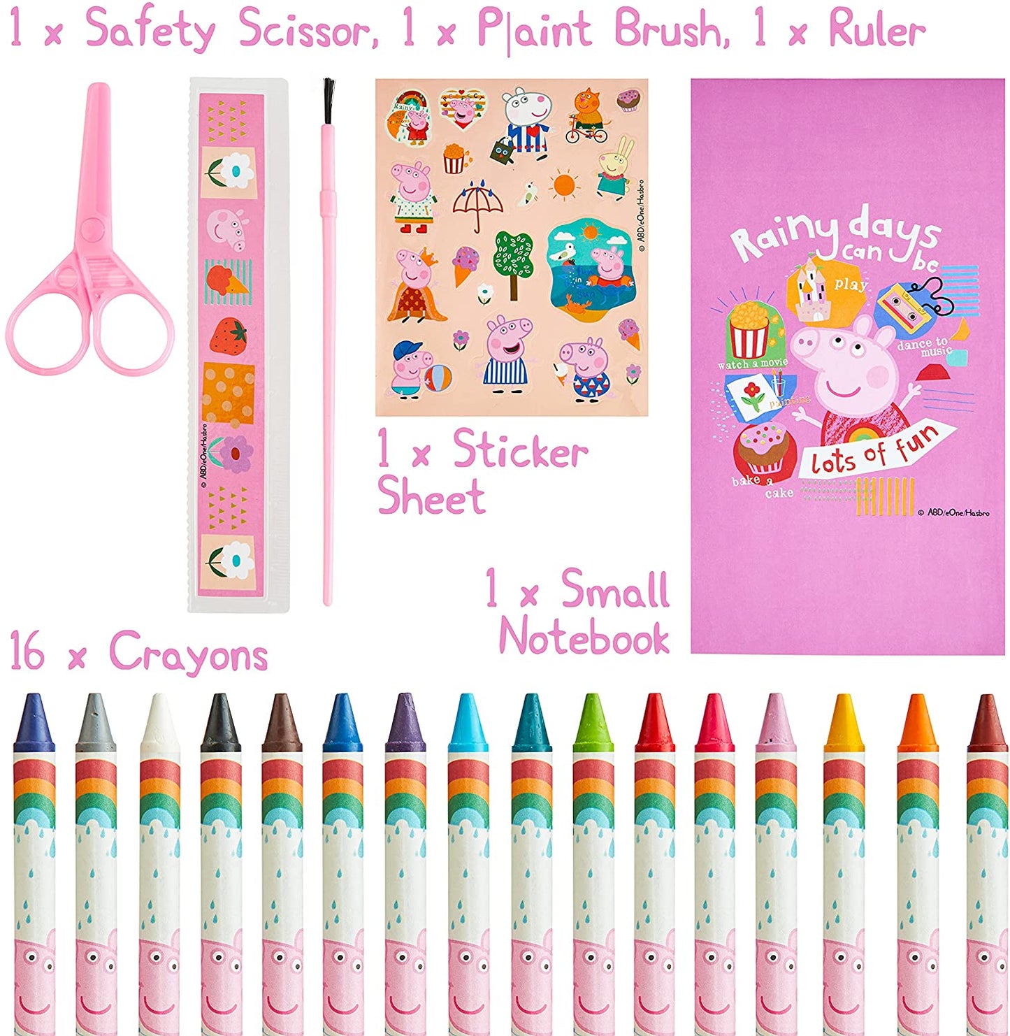 Peppa Pig Art Set - lápis de colorir para crianças