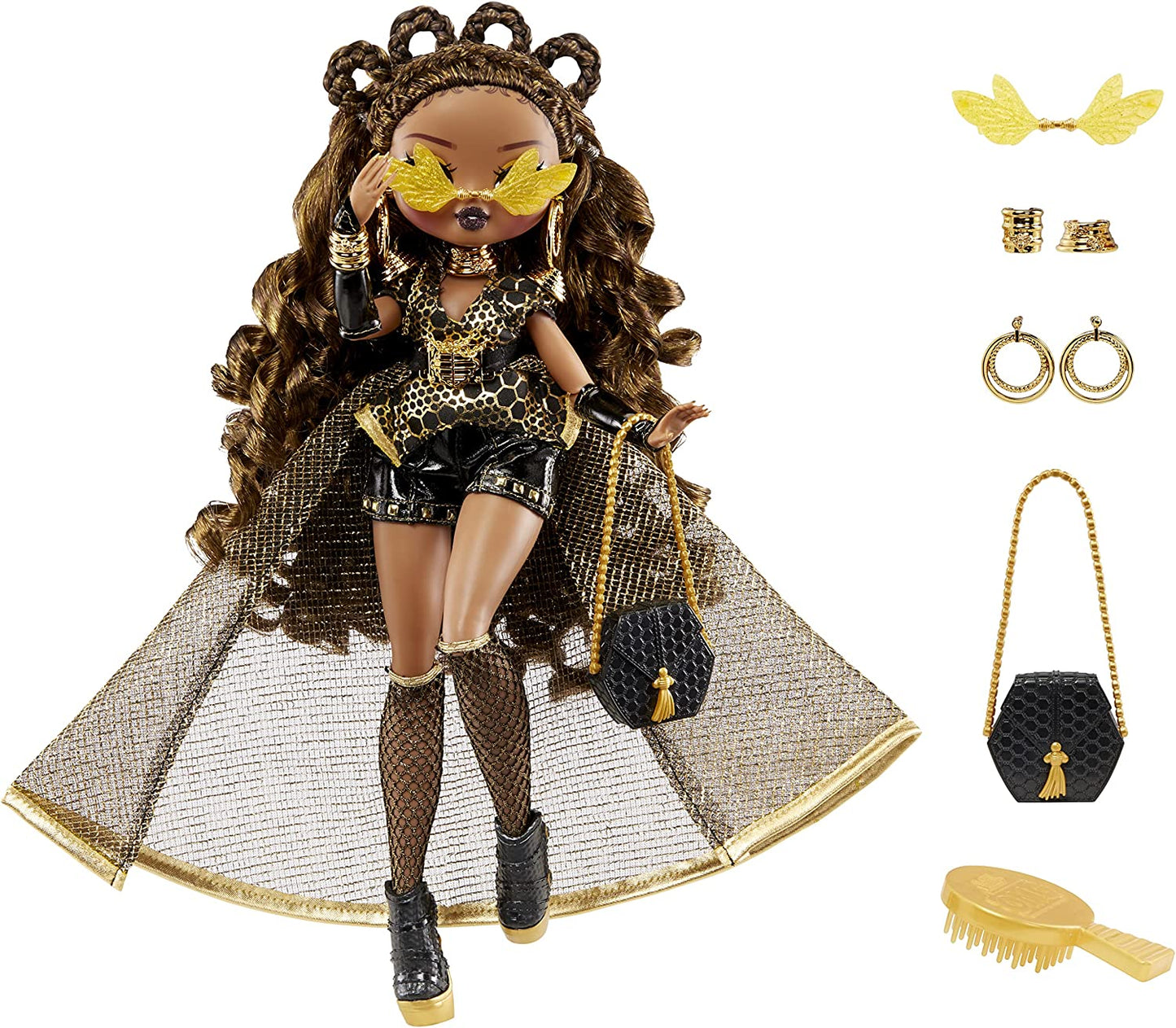 L.O.L. Surprise! Boneca Fierce ROYAL BEE Fashion Roupas, Acessórios e Suporte - 15 Surpresas 3+