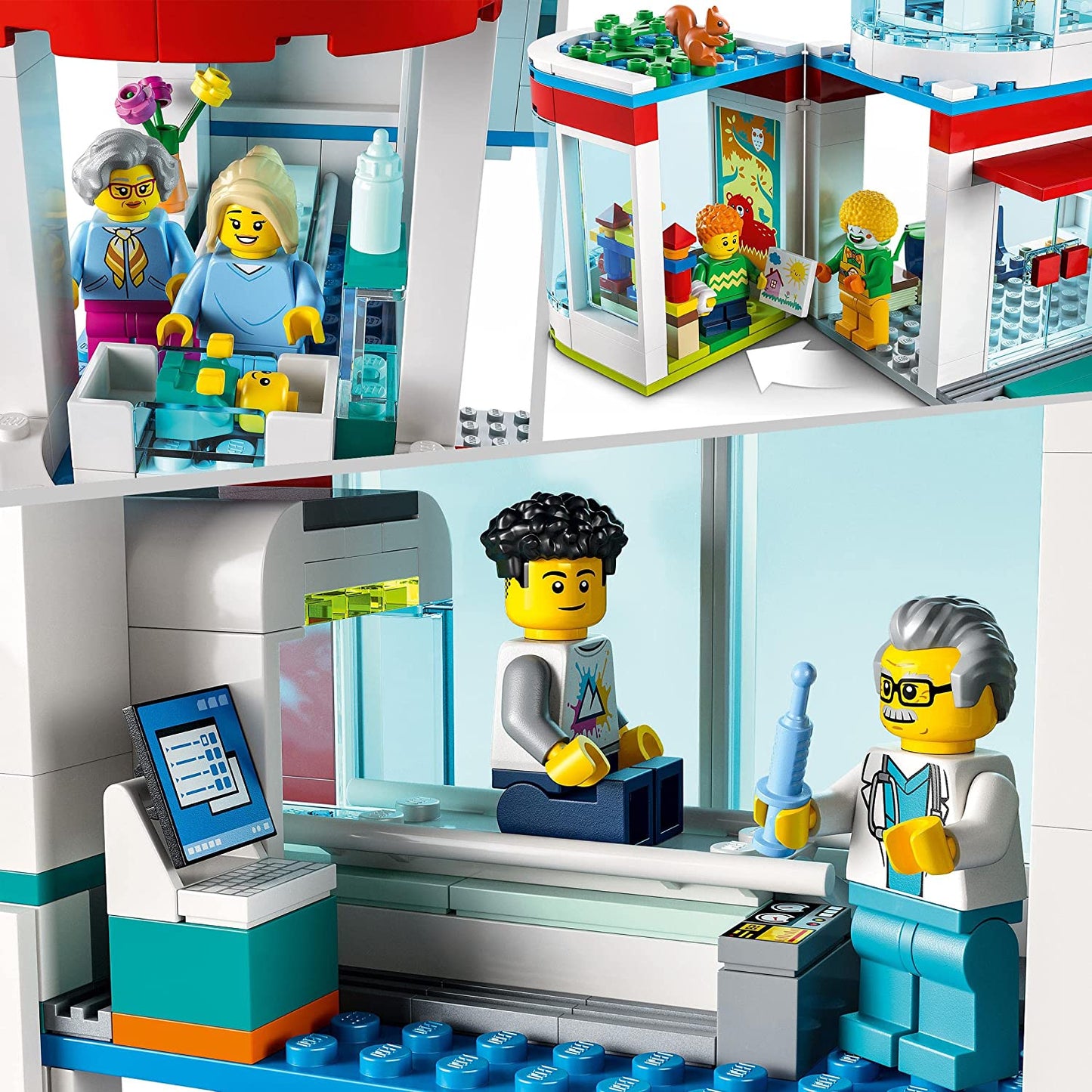 LEGO 60330 City Conjunto de Edifício Hospitalar com Ambulância