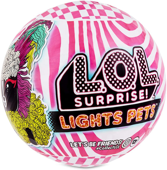 L.O.L Pets with Real Hair & 9 Including Black Light Surprises, Multi