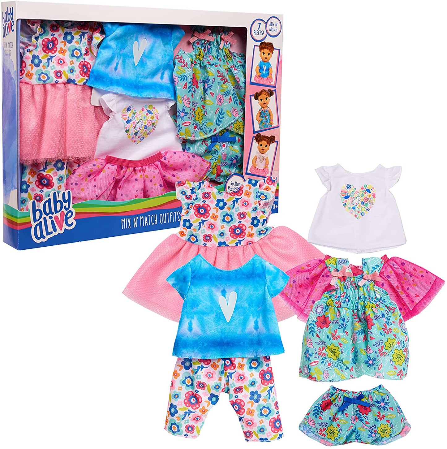 Baby Alive 75162 - Conjunto de roupas Mix N' Match, multicolorido