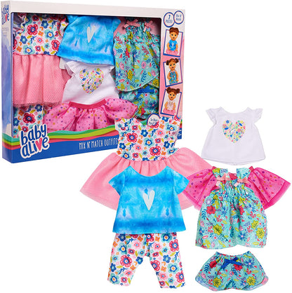 Baby Alive 75162 - Conjunto de roupas Mix N' Match, multicolorido