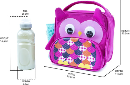 Fiambrera y botella Smash Insulated Owl 350 ml - Rosa