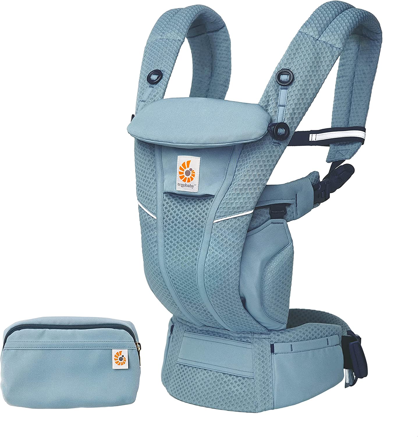 Ergobaby - Portabebés Omni Breeze SoftFlex 20kg+ - 4 posiciones - Azul pizarra 
