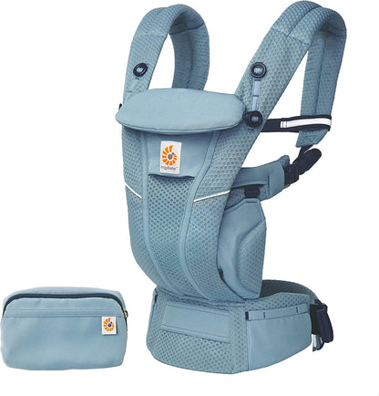 Ergobaby - Portabebés Omni Breeze SoftFlex 20kg+ - 4 posiciones - Azul pizarra 