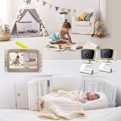 Moonybaby - Monitor de bebê  50 com câmera e visão noturna, tela dividida
