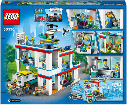 LEGO 60330 City Conjunto de Edifício Hospitalar com Ambulância
