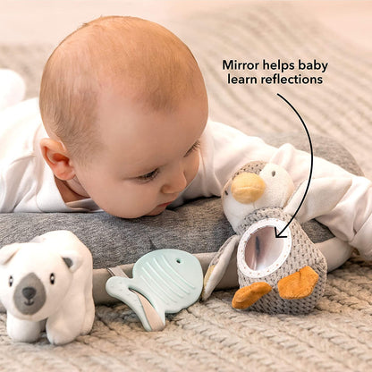 Nuby Almofada Penguin Tummy Time para bebês, acessórios de pelúcia