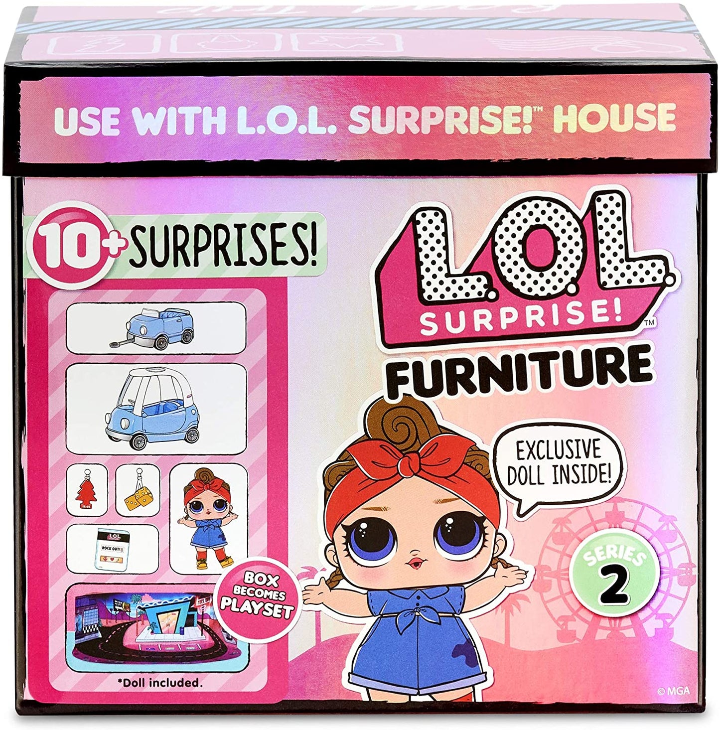 L.O.L. Surprise! 564928E7C Furniture Road Trip with Can Do Baby & 10+ Surprises, Multi