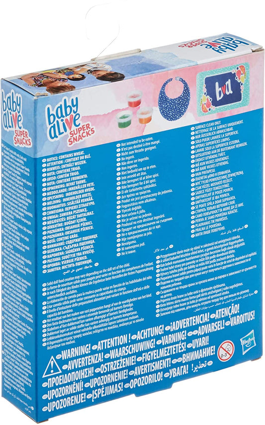 Baby Alive - Pack de recambio de comida sólida reutilizable para snacks para muñecas