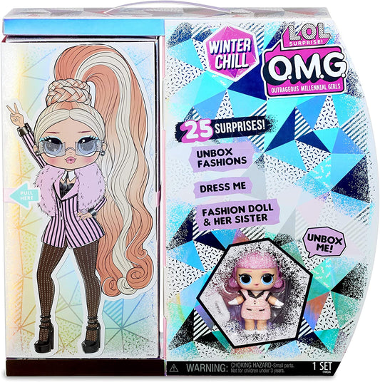 L.O.L. Surprise! O.M.G. Winter Chill Big Wig & Madame Queen Doll with 25 Surprises