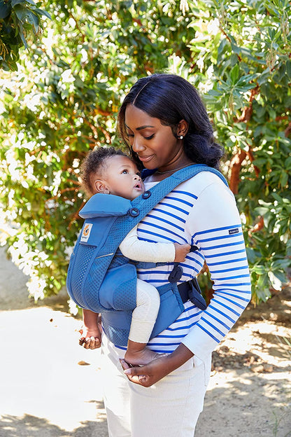 Ergobaby - Portabebés Omni Breeze SoftFlex 20kg+ - 4 posiciones - Azul Zafiro 