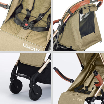 Lejoux™ Carrinho de Bebê Carrinho de Viagem Dobrável Leve