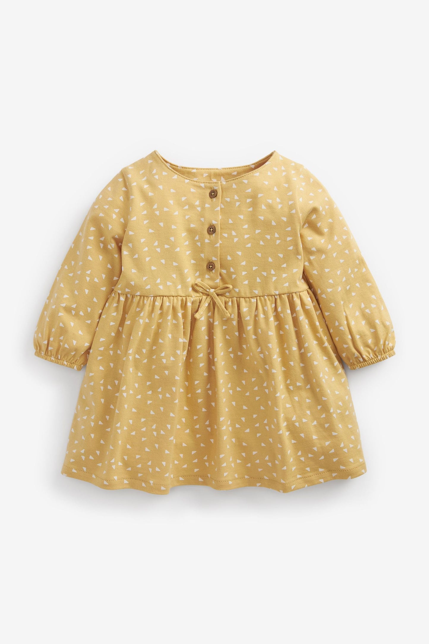 |Niña| Vestido Jersey - Amarillo Ocre - (0 meses-2 años)