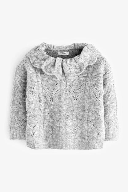 |Niña| Jersey con cuello - Gris - (3 meses-10 años)