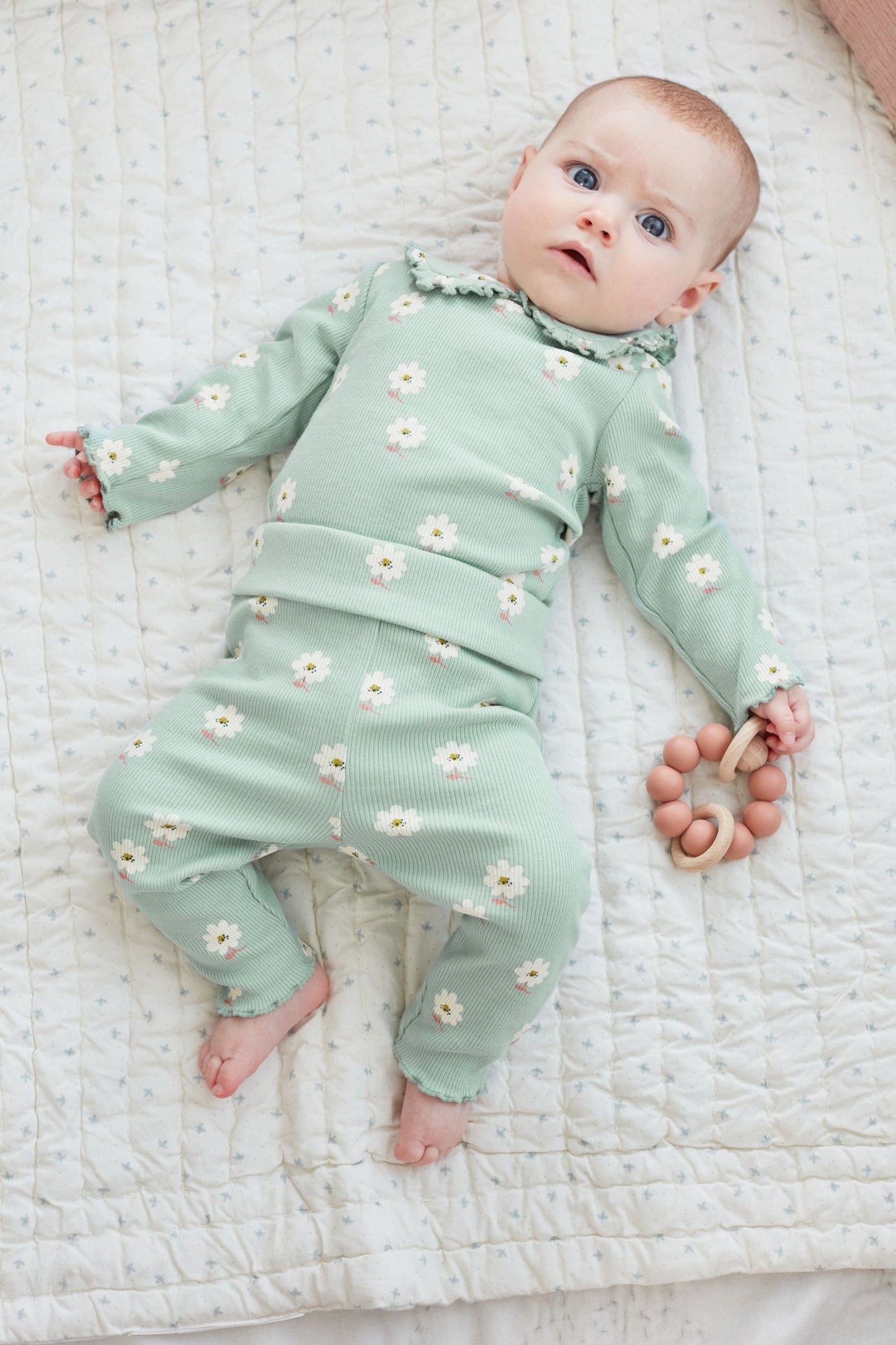 |Niña| Conjunto de leggings - Multicrema - (0 meses-2 años)