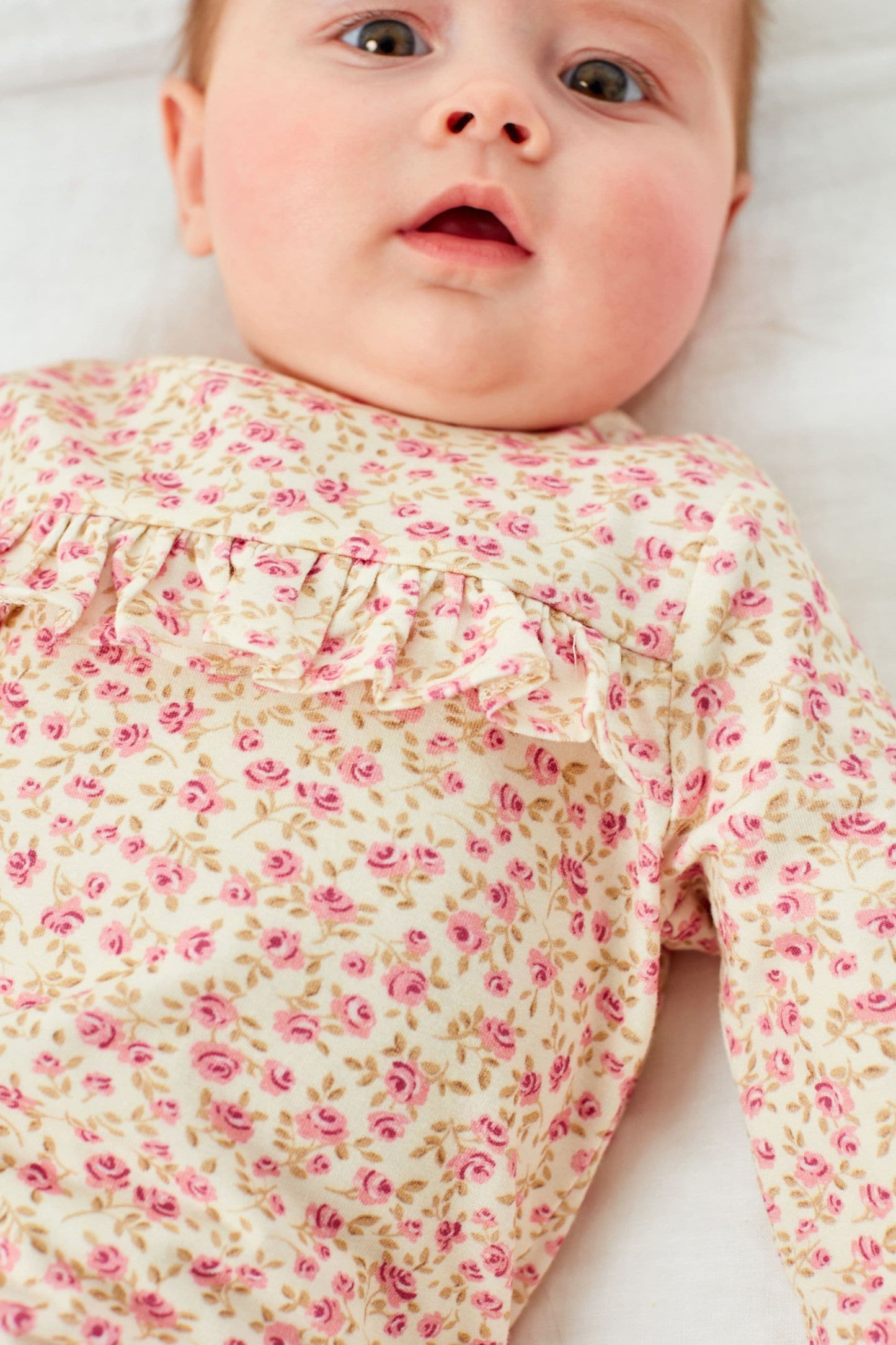 |Niña| Conjunto de camiseta de manga larga - Kit de 3 piezas - Rosa conejito/Floral - (0 meses-2 años)