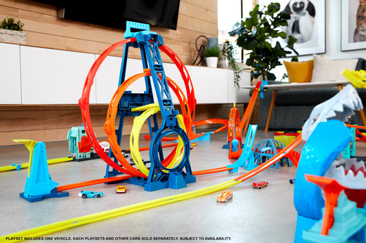 Juego de triple bucle Hot Wheels Stunts