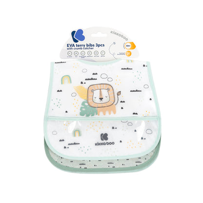 Kikka Boo Eva Terry Babador com Catcher Savanna Mint 3Pk