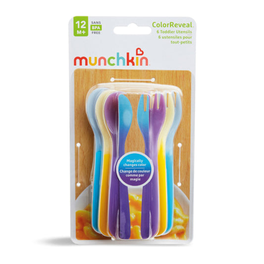 Munchkin - Garfos e colheres que mudam de cor 6Pk