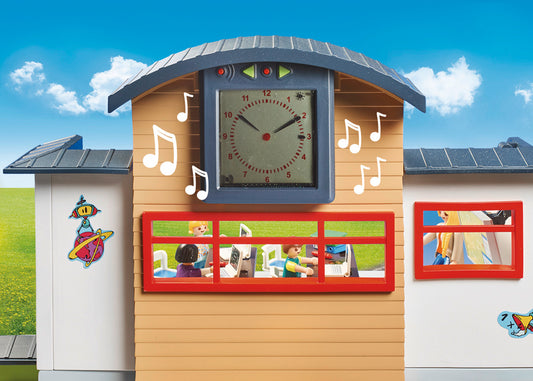 Playmobil 9453 City Life Escuela Amueblada con Reloj Digital