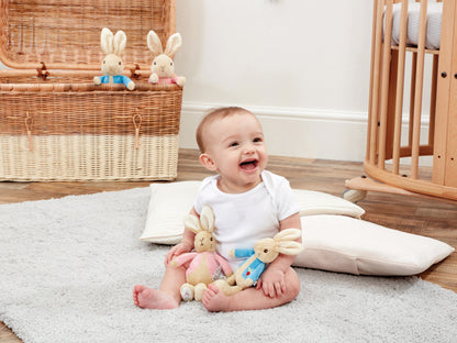 Sonajeros de peluche Peter Rabbit &amp; Flopsy Bunny Bean 21cm