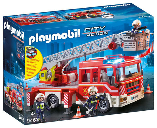 Playmobil - Carro de bombeiros com escada, luzes e sons