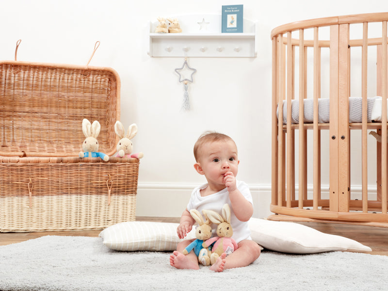 Sonajeros de peluche Peter Rabbit &amp; Flopsy Bunny Bean 21cm