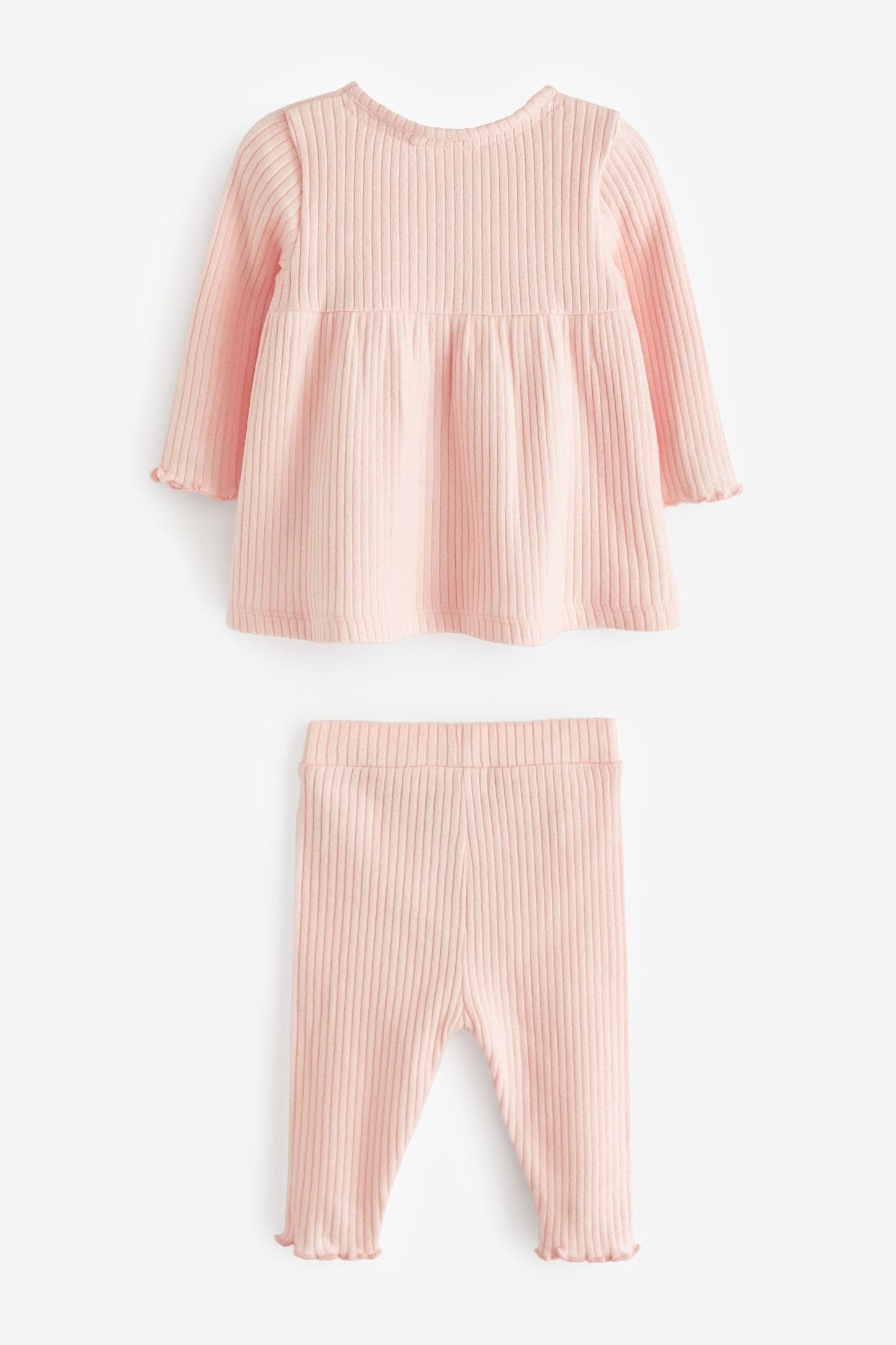 |BabyGirl| Conjunto de Blusa e Calça Malha - Rosa - (0meses-2anos)