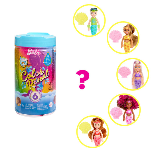 Revelación de color de Barbie Chelsea Sirenas