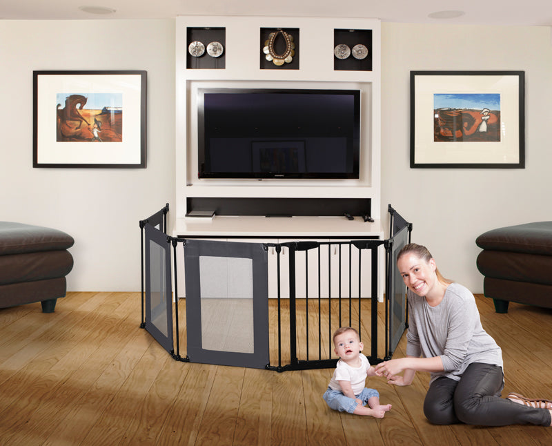 Dreambaby Brooklyn - Parque infantil 2 en 1 Gris/Negro