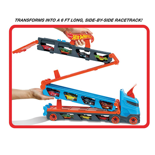 HOT WHEELS City, Cabrestante, Oruga para Carros, con 3 Carros, A Partir de 4 Años 