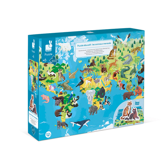 Janod Puzzle Educacional Animais em Perigo