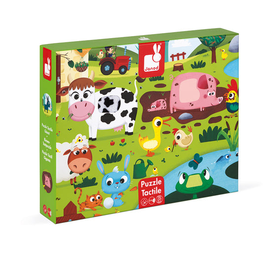 Janod Tactile Puzzle Farm Animals