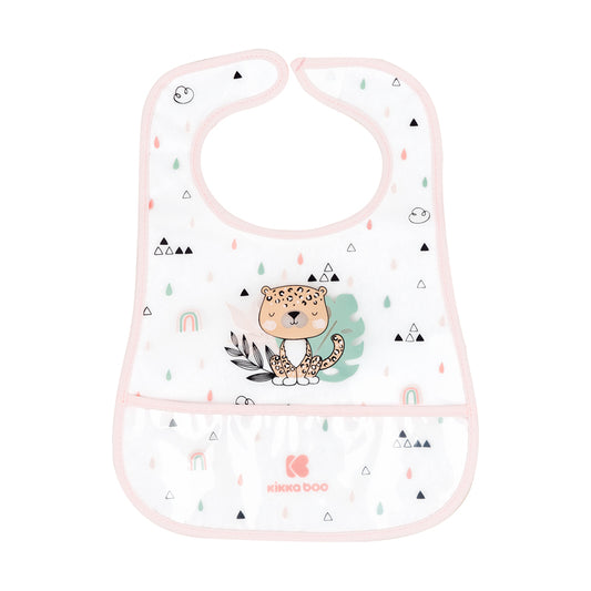 Kikka Boo Babero Eva Terry con recogedor Savanna Pink, paquete de 3