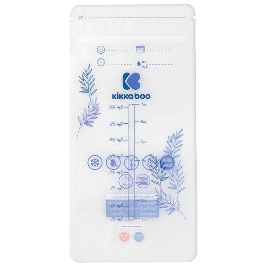 Bolsas de almacenamiento de leche Kikka Boo con sensor de temperatura, paquete de 25