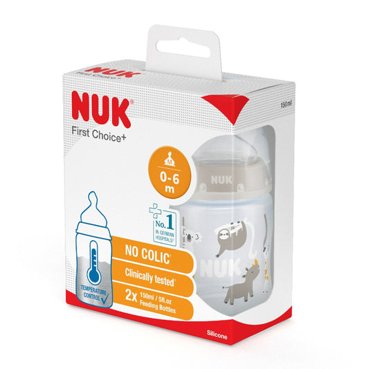 NUK First Choice - Mamadeira com  Controle de Temperatura 150ml  - 2Pk