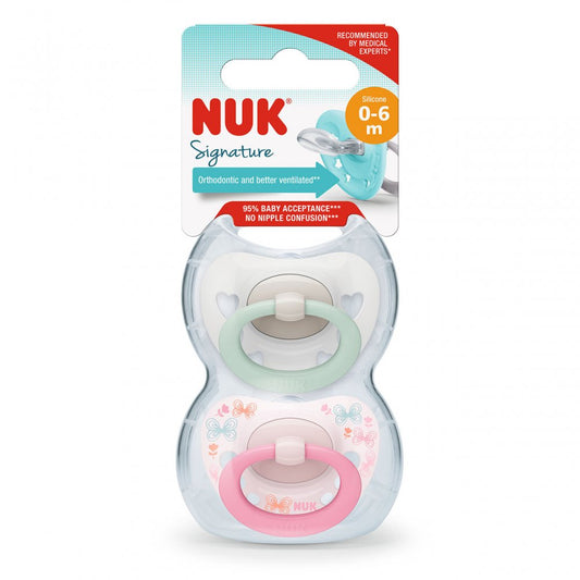Nuk - Chupete Signature rosa 2Pk